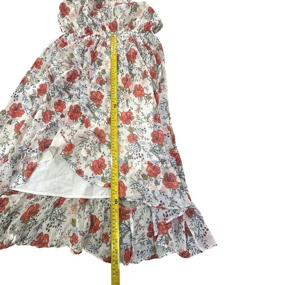 Vintage Abercrombie & Fitch One Shoulder Hi-Low Dress SZ XL Floral Cottagecore - Picture 13 of 16